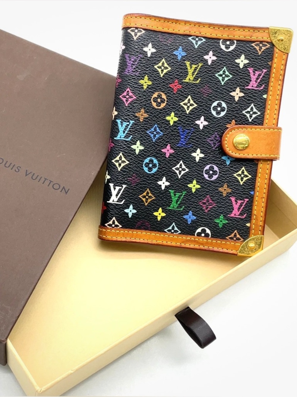 Louis Vuitton Black Murakami Multicolor Monogram Agenda
